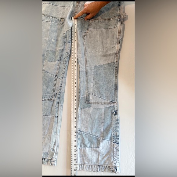 NOVA Mens Jeans Sz 38 Light Blue Wash Verdugo Carpenter Flare, 8 Pockets 1 Loop - Picture 13 of 16